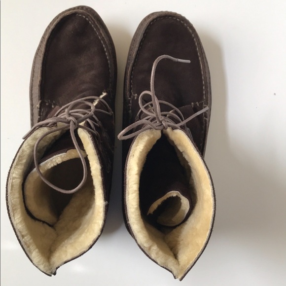 J. Crew Suede Leather Moccasin Boots sz 8 - Picture 5 of 6
